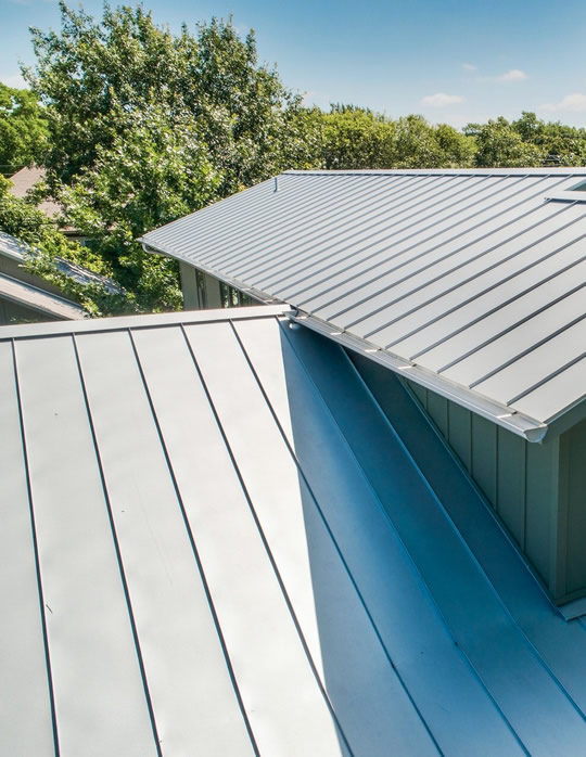 photo of metal roof on a house